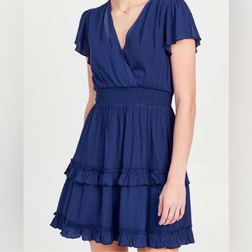 Altar’d State Black Lotta Ruffled Dress Tiered